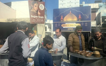 योम ए विलादत मौला हुसैन के मौके पर लंगर के माध्यम से दिया मुहब्बत का संदेश