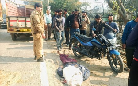 पिरान कलियर बहादराबाद रोड पर एक दर्दनाक हादसे में बाइक सवार युवक मौत  युवक को रौंद कर डंपर चालक फ़रार