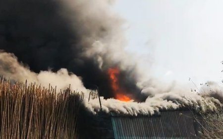 बैरागी केम्प क्षेत्र प्रकाश टेंट में लगी भीषण आग आग का विकराल रूप देख कर दहशत में लोग