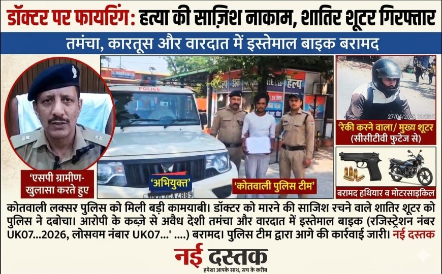 हरिद्वार: लक्सर क्षेत्र में डॉक्टर की कार पर हुई सनसनीखेज फायरिंग की वारदात का पुलिस ने बड़ा खुलासा करते हुए पूरे मामले की परतें खोल दी हैं।