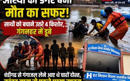गंगनहर में दर्दनाक हादसा: साथी को बचाने उतरे 4 किशोर कांवड़ियों की डूबने से मौत  हरिद्वार में हृदयविदारक हादसा: चार किशोर कांवड़ियों की गंगनहर में डूबकर मौत
