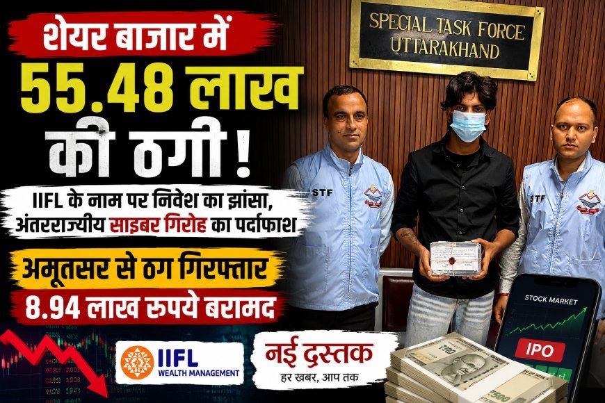 शेयर बाजार में मोटे मुनाफे का झांसा, 55.48 लाख की साइबर ठगी; अमृतसर से आरोपी गिरफ्तार