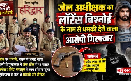 जेल अधीक्षक को लॉरेंस बिश्नोई के नाम से धमकी देने वाला आरोपी गिरफ्तार